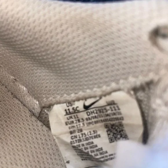 Kids White Air Force One Running Shoes 11.5 Toddler Sneakers - Picture 7 of 9